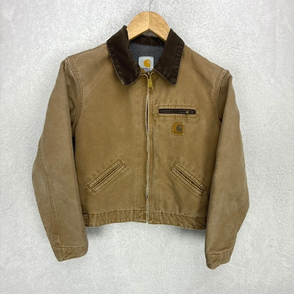 Carhartt Detroit Jacket Fleece Lined Youth‎ Large (10/12) YYJ97 BRN Brown